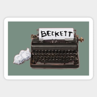 Typewriter Beckett, Gift for Writer Magnet